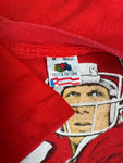Vintage Fruit Of The Loom X Icebox Shirt 1993 Joe Montana Kansas City Chiefs Single Stitch Made In USA Rot M