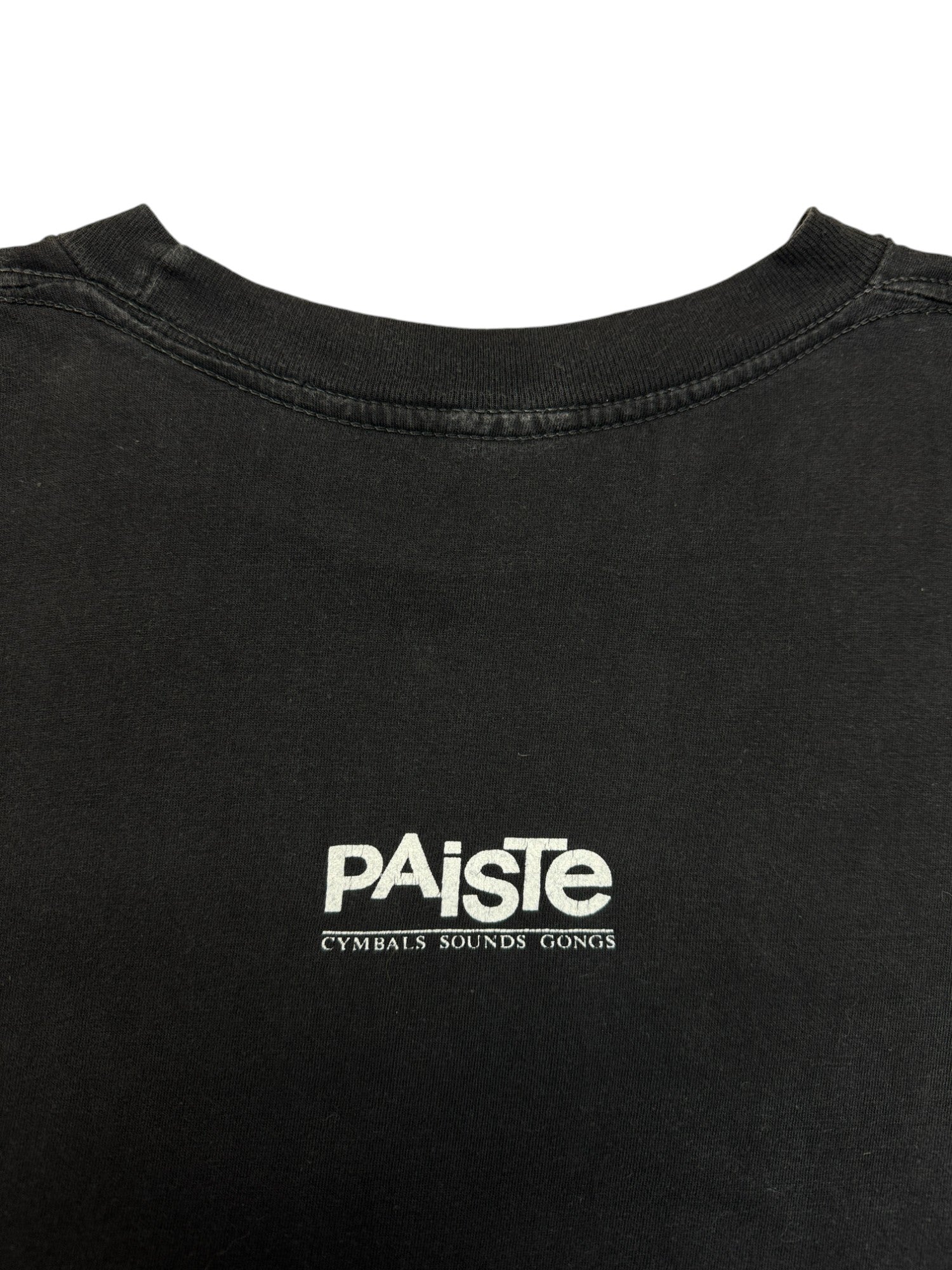 90s Promoshirt Paiste "Cymbals Sounds Gongs" Single Stitch Schwarz L-XL