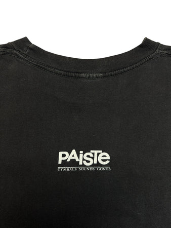 90s Promoshirt Paiste "Cymbals Sounds Gongs" Single Stitch Schwarz L-XL