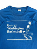 Vintage Cai Cru Shirt 80s X Puma "George Washington Basketball Colonia GWU Single Stitch Made In USA Blau M-L