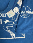 Vintage Cai Cru Shirt 80s X Puma "George Washington Basketball Colonia GWU Single Stitch Made In USA Blau M-L