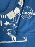 Vintage Cai Cru Shirt 80s X Puma "George Washington Basketball Colonia GWU Single Stitch Made In USA Blau M-L
