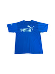 Vintage Cai Cru Shirt 80s X Puma "George Washington Basketball Colonia GWU Single Stitch Made In USA Blau M-L
