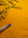 1987 Jerzees Shirt "Golden Band On The Road - State Finals" Single Stitch Sleeve Made In USA Gelb L