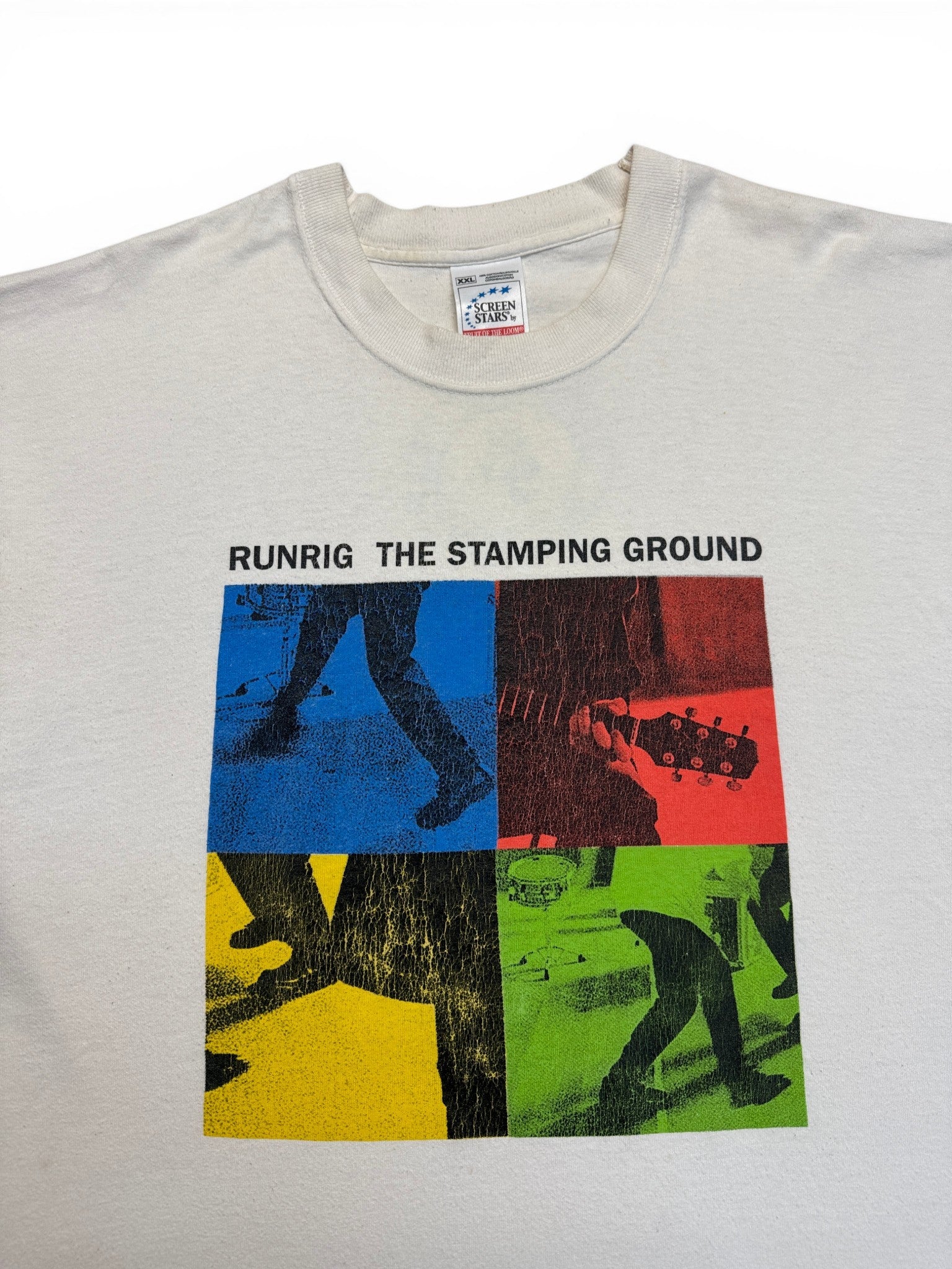 2001 Screen Stars Shirt Runrig "The Stamping Ground"-Tour Weiß XXL