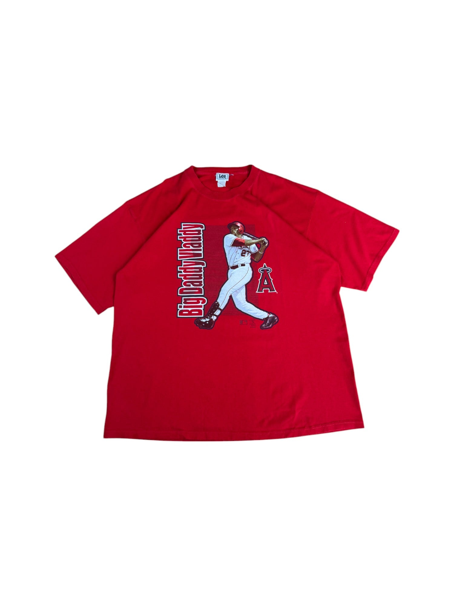 Vintage Lee Sportswear Shirt 90s "Big Daddy Vladdy" MLB Vladimir Guerrero Jr. Los Angeles Angels Rot XXL - RareRags