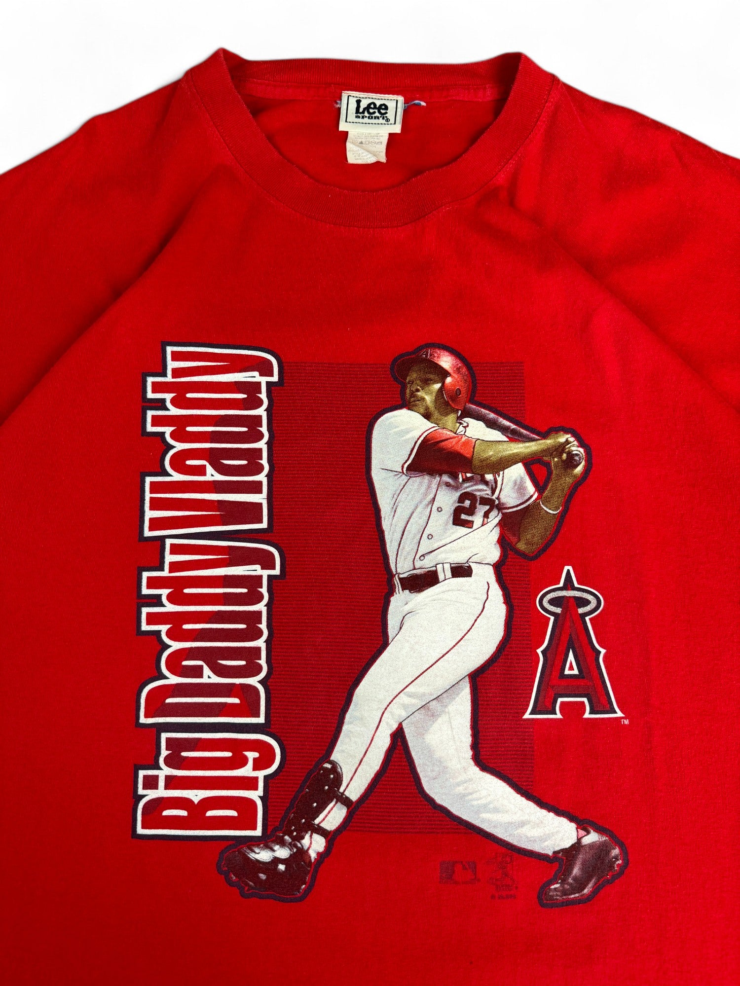 Vintage Lee Sportswear Shirt 90s "Big Daddy Vladdy" MLB Vladimir Guerrero Jr. Los Angeles Angels Rot XXL - RareRags