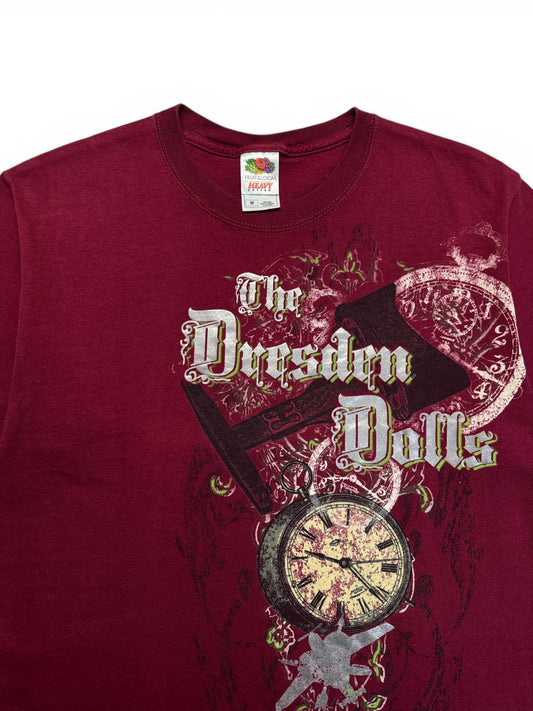 00s Fruit Of The Loom Shirt Dresden Dolls Dunkelrot M