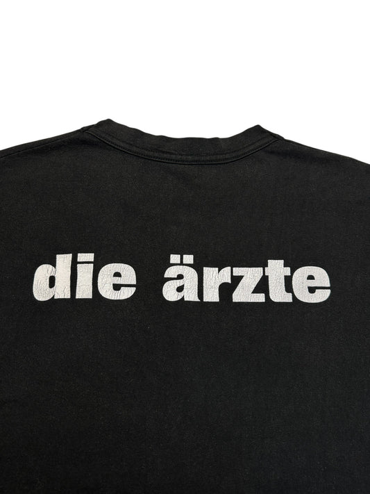90s Die Ärzte Shirt „Scheint die Sonne auch für Nazis? Wenn's nach mir geht, tut sie's nicht!“ Schwarz L-XL