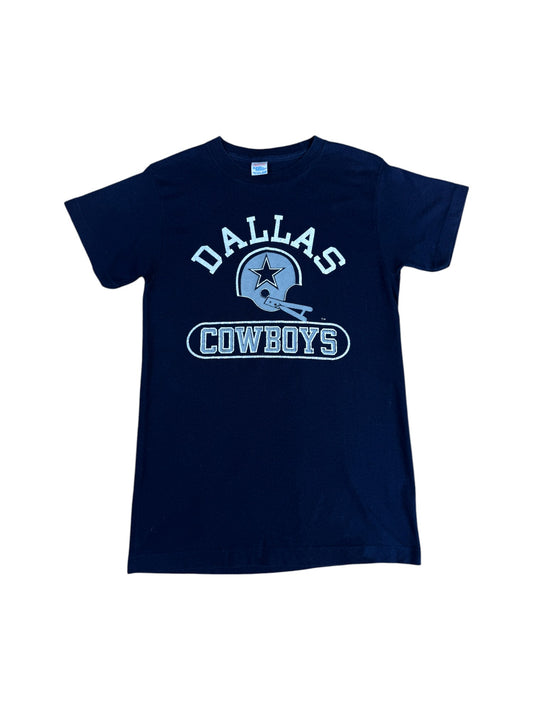 Vintage Champion Shirt 80s Dallas Cowboys Single Stitch Made In USA Dunkelblau M