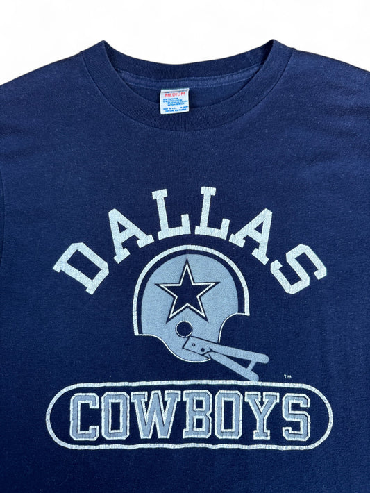 Vintage Champion Shirt 80s Dallas Cowboys Single Stitch Made In USA Dunkelblau M