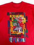 Vintage Nike Shirt 90s Air Jordan "Truly Legendary" Single Stitch Rot L-XL