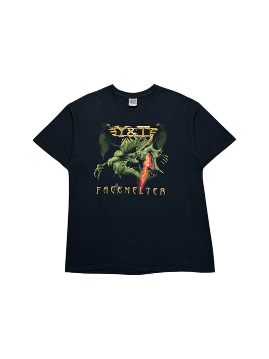 2010 Gildan Tourshirt Y&T Facemelter World Tour Schwarz L