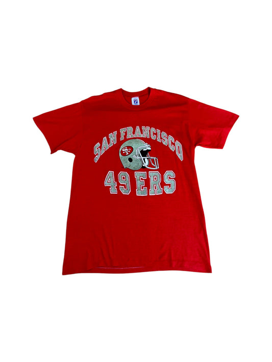 Vintage Logo 7 Inc. Shirt 90s San Fransisco 49Ers Made In USA Single Stitch Rot L