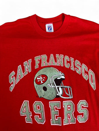 Vintage Logo 7 Inc. Shirt 90s San Fransisco 49Ers Made In USA Single Stitch Rot L
