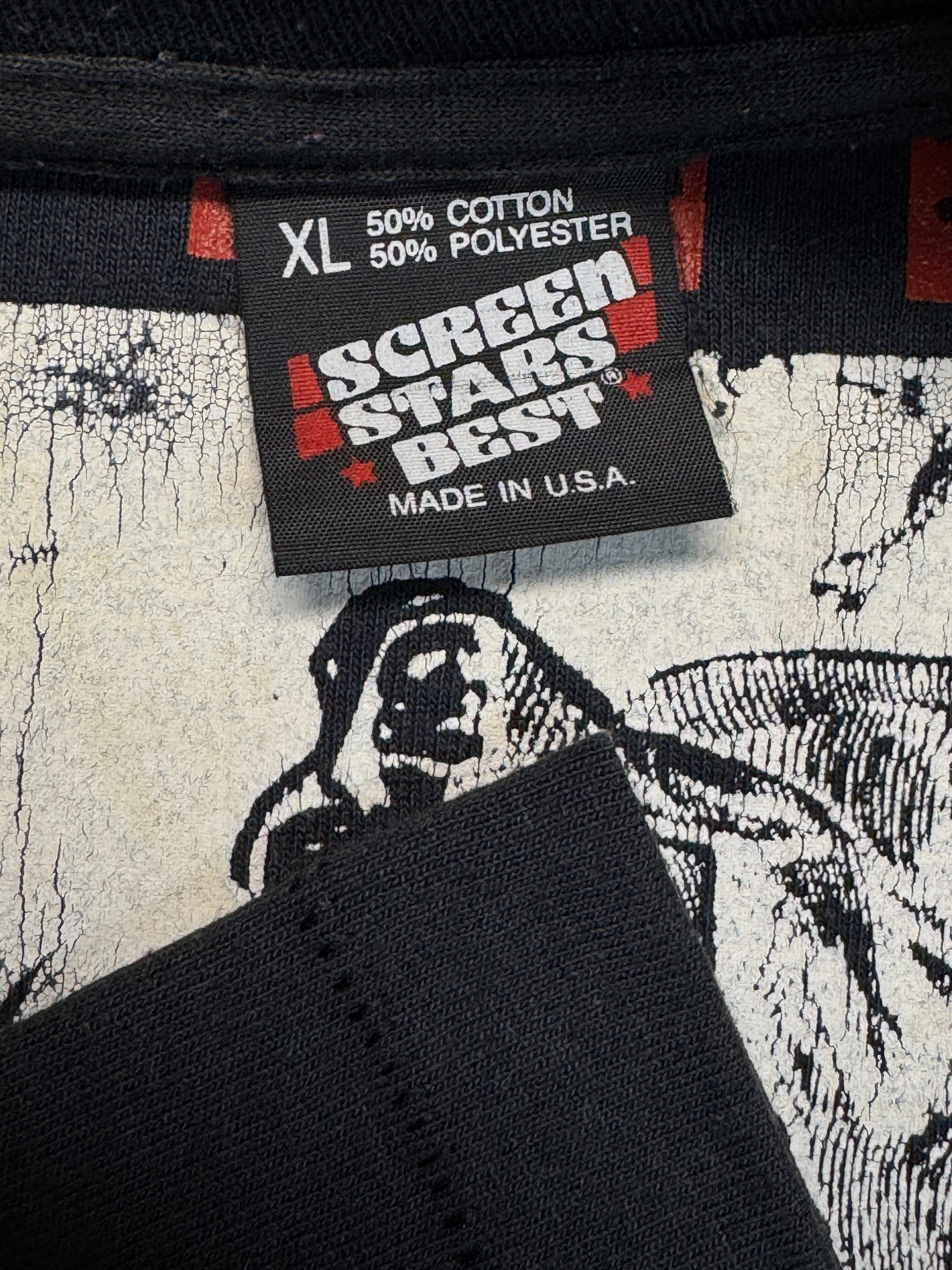 1988 Screen Stars Shirt Bride „Live to Die, Die to Live“ Single Stitch Made In USA Schwarz XL