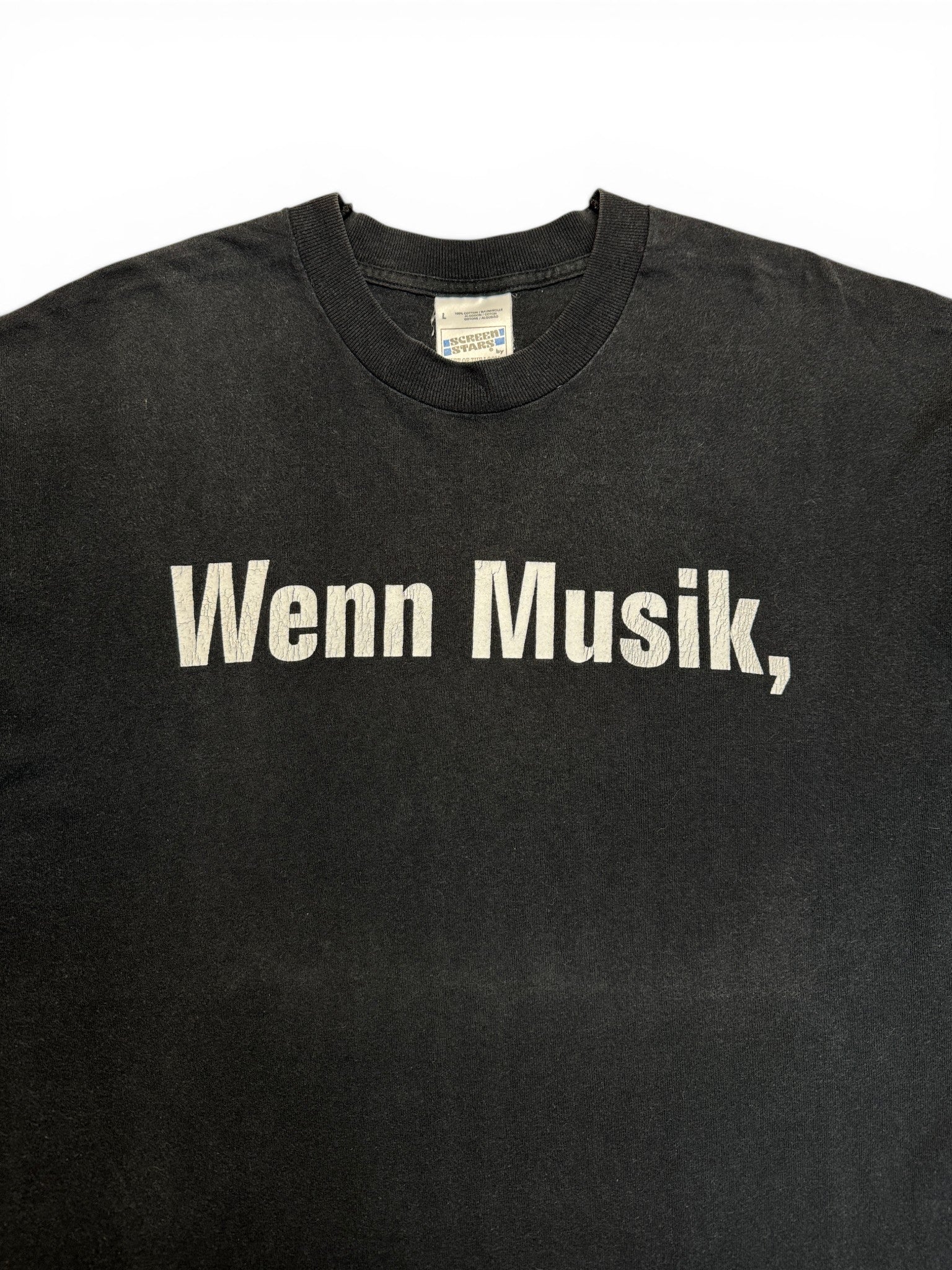 90s Screen Stars Shirt "Wenn Musik, dann Die Ärzte" Schwarz L