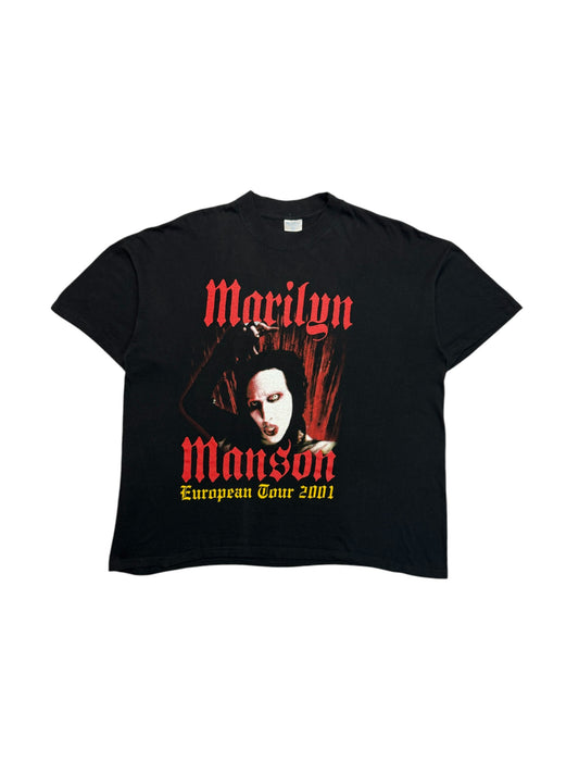 Rare! 2001 MinCotton Tourshirt Marilyn Manson European Tour 2001 Schwarz XL