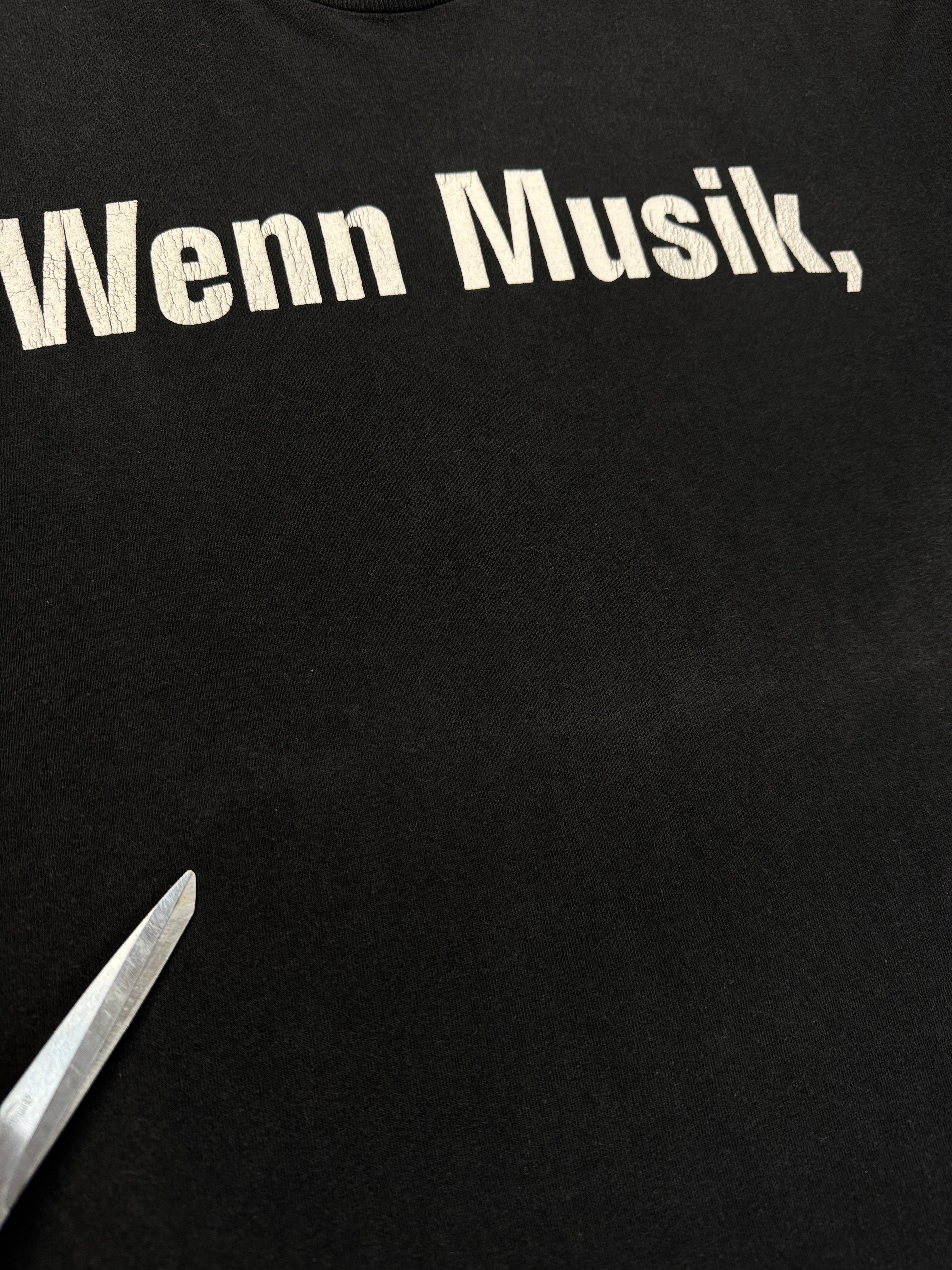 90s Screen Stars Shirt "Wenn Musik, dann Die Ärzte" Schwarz L