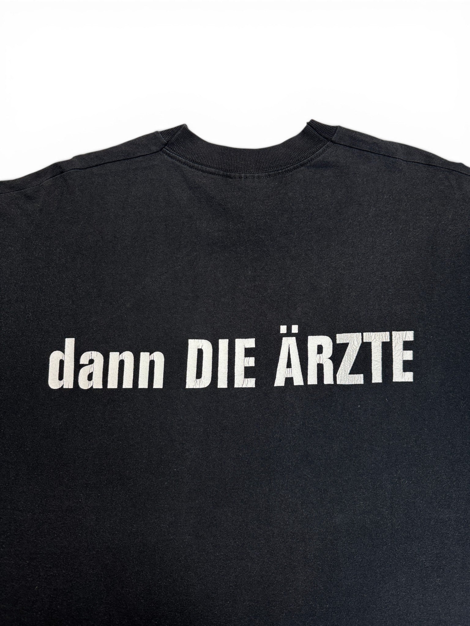 90s Screen Stars Shirt "Wenn Musik, dann Die Ärzte" Schwarz L