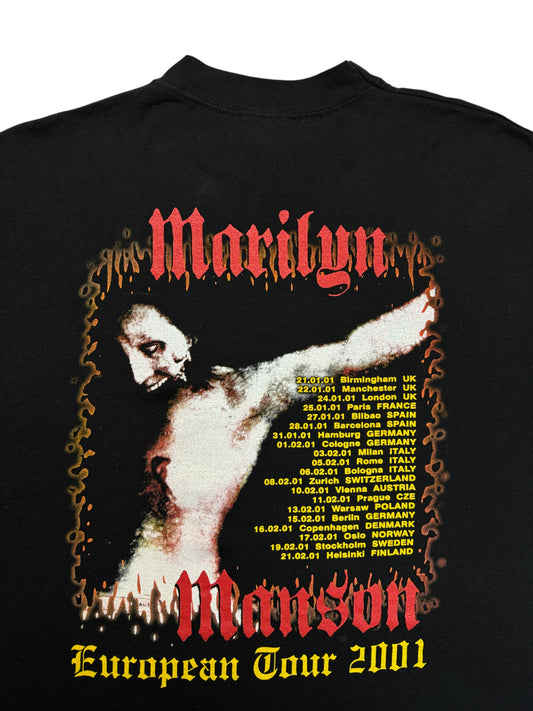 Rare! 2001 MinCotton Tourshirt Marilyn Manson European Tour 2001 Schwarz XL