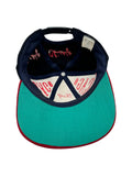 Vintage Cap 65% Wolle Chicago All Over Embroidered Schwarz Rot One Size