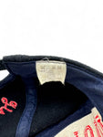 Vintage Cap 65% Wolle Chicago All Over Embroidered Schwarz Rot One Size