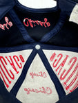 Vintage Cap 65% Wolle Chicago All Over Embroidered Schwarz Rot One Size