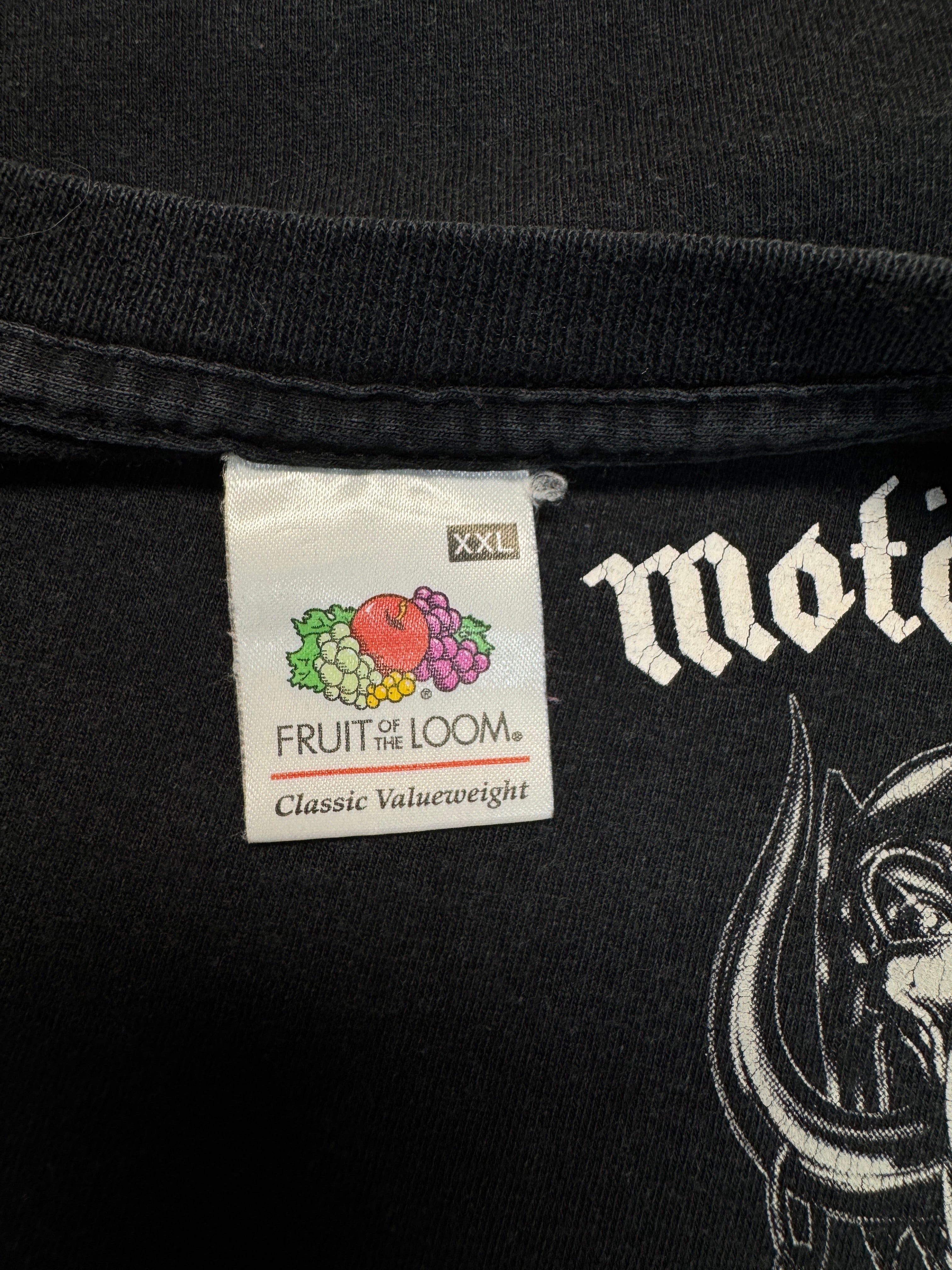 2009 Fruit Of The Loom Shirt Motörhead Local Crew Schwarz XXL