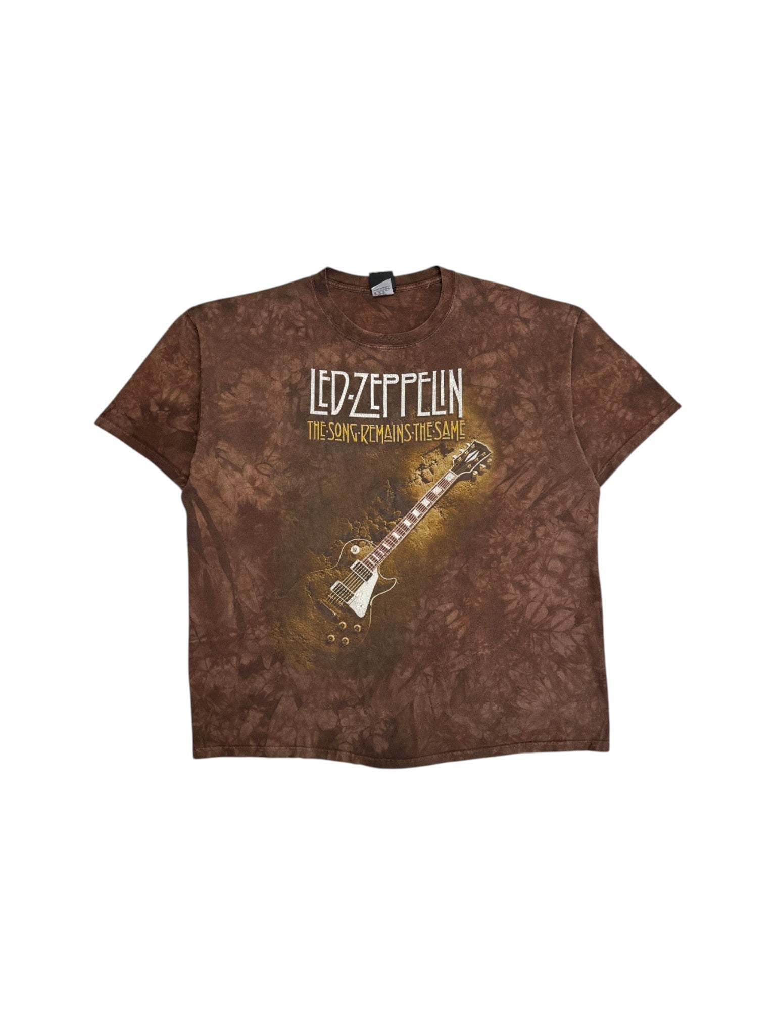 00s Liquid Blue Shirt Led Zeppelin Tie Dye Braun 2XL