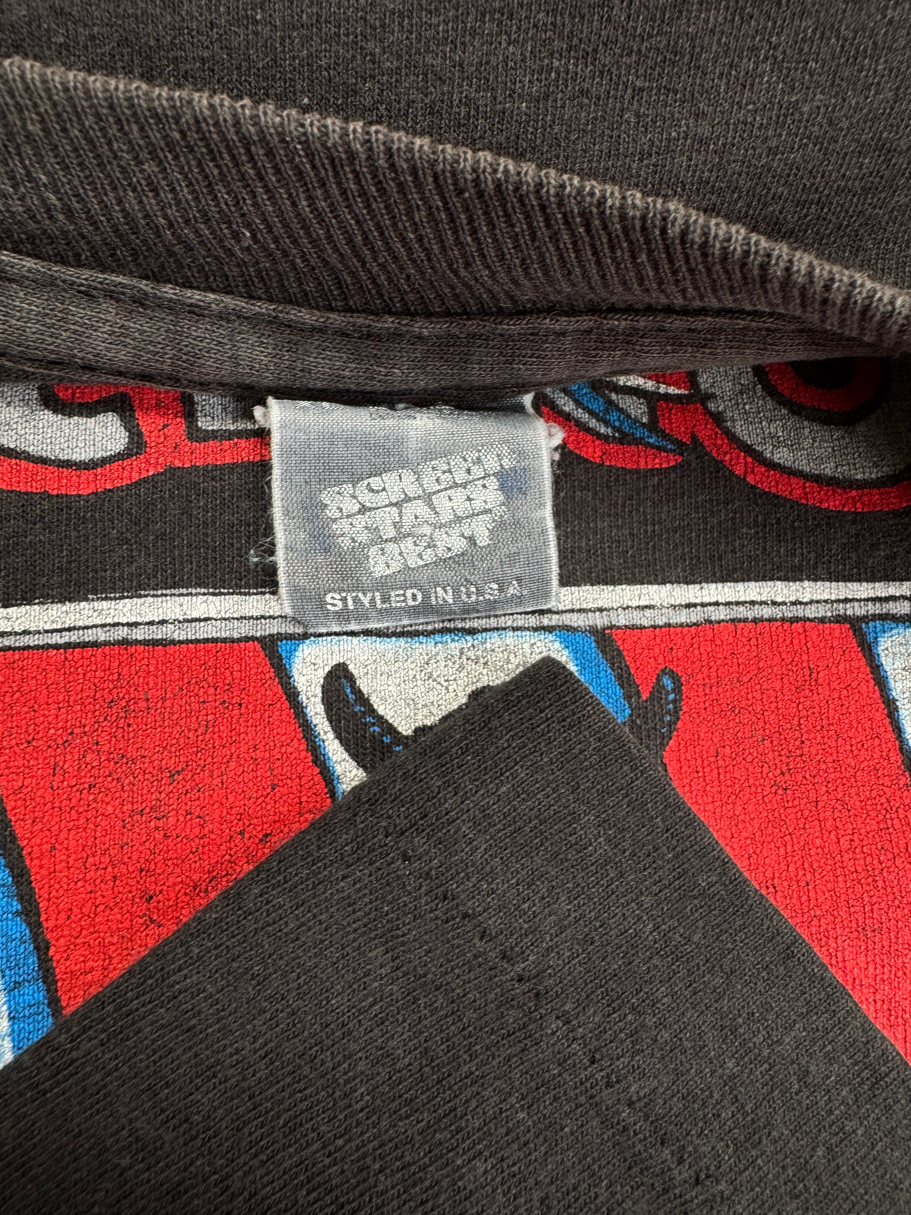90s Screen Stars Shirt Torfrock "... alle an die Ruder" Single Stitch Made In Ireland Schwarz XL
