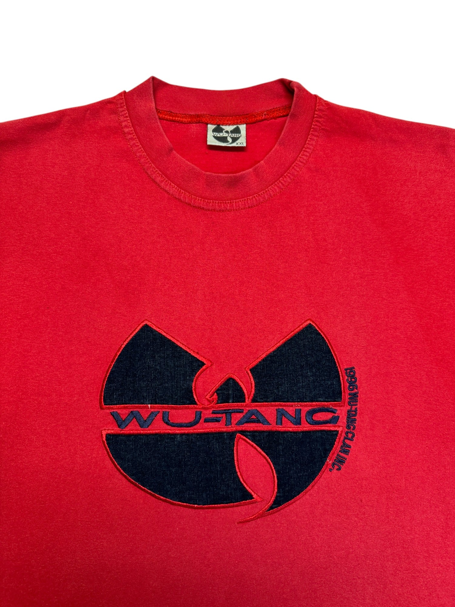 1996 Wu-Tang Shirt Bestickt Rot XXL