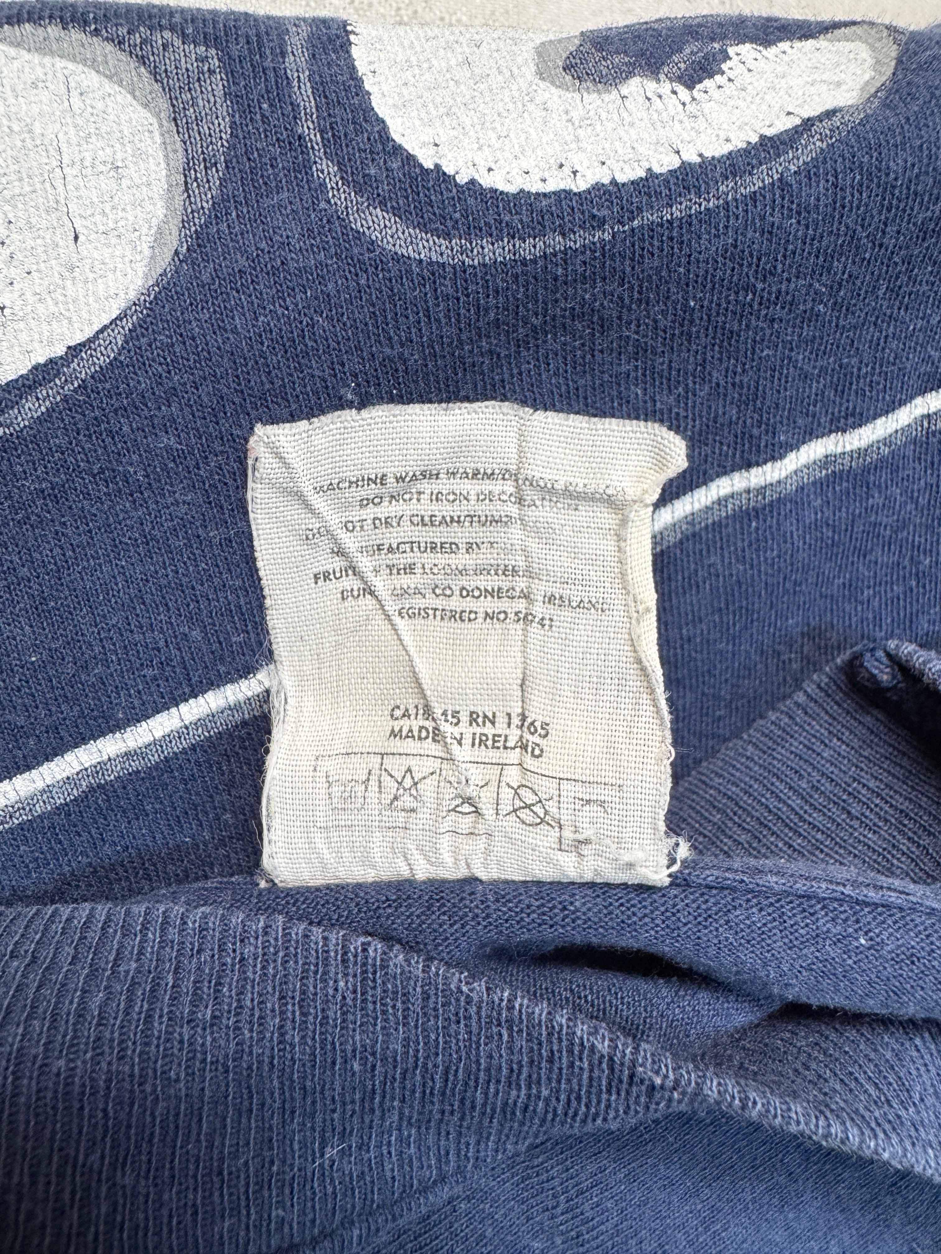2005 Screen Stars Tourshirt Oasis Europe Single Stitch Made In Ireland Dunkelblau M-L