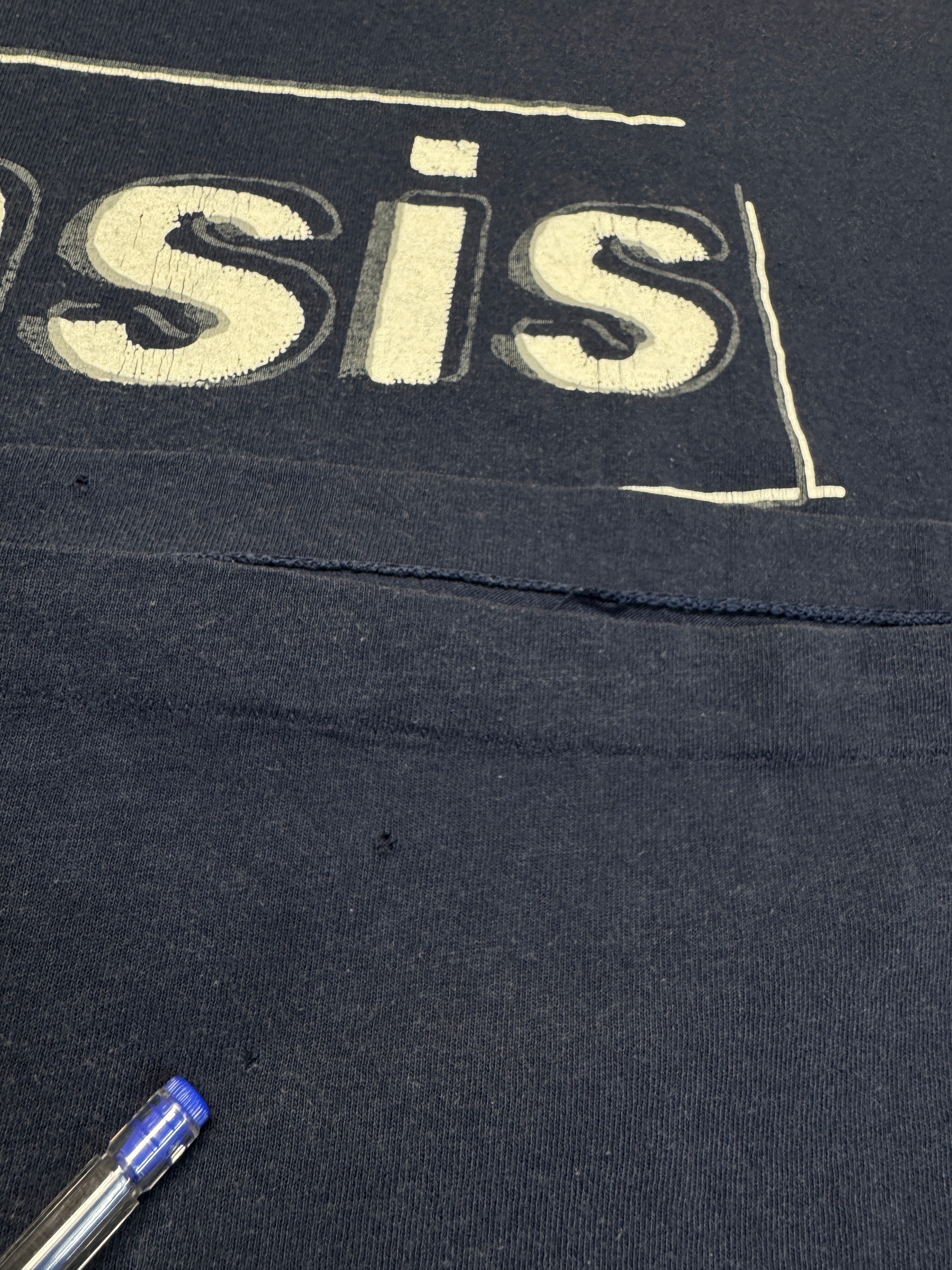 2005 Screen Stars Tourshirt Oasis Europe Single Stitch Made In Ireland Dunkelblau M-L