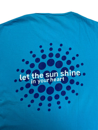 Rare! 1997 Love Parade Shirt Berlin 12.07. "Let the sun shine in your heart" Blau XL