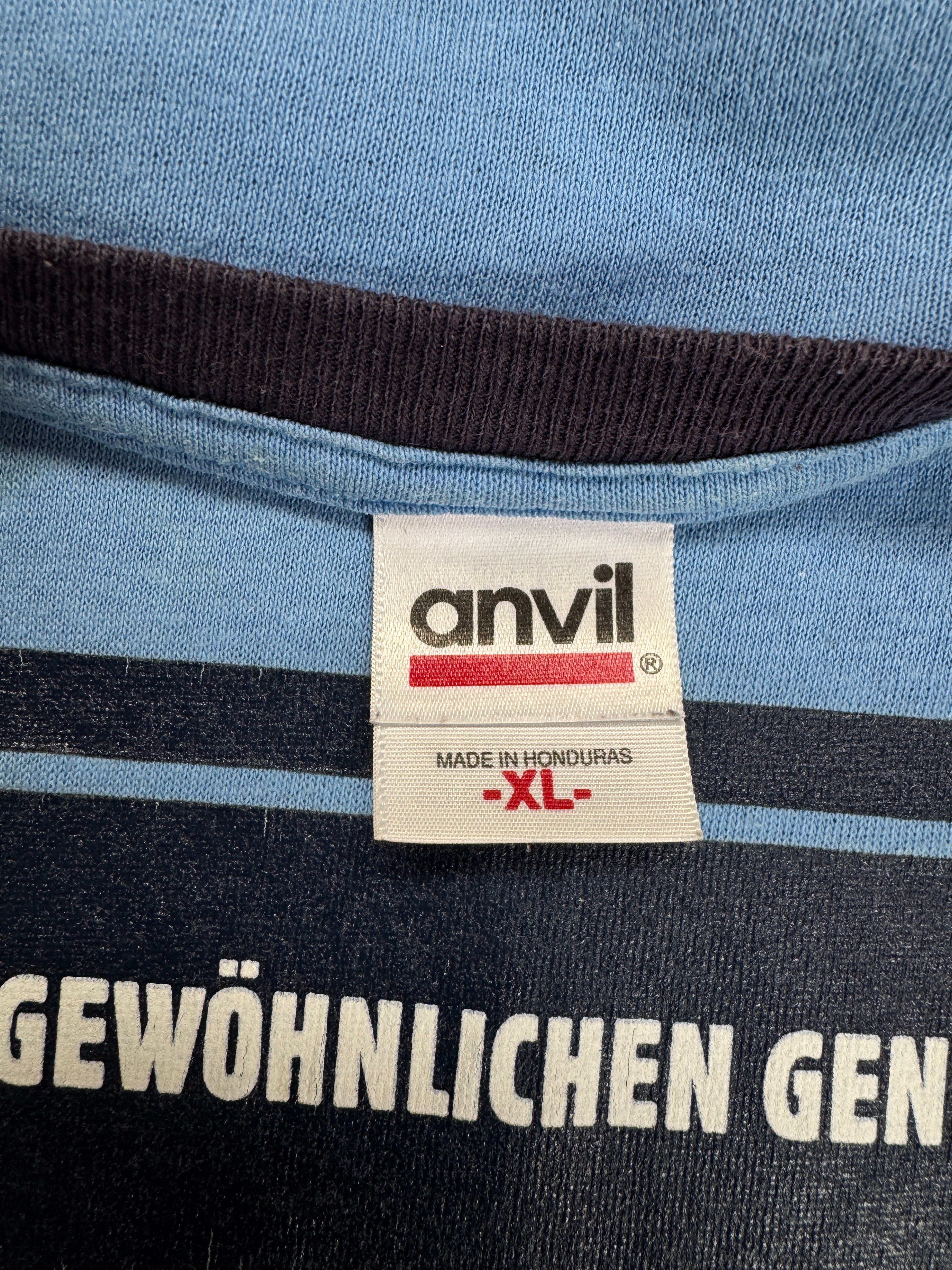 00s Anvil Ringer Shirt Die Liga der gewöhnlichen Gentlemen Blau XL