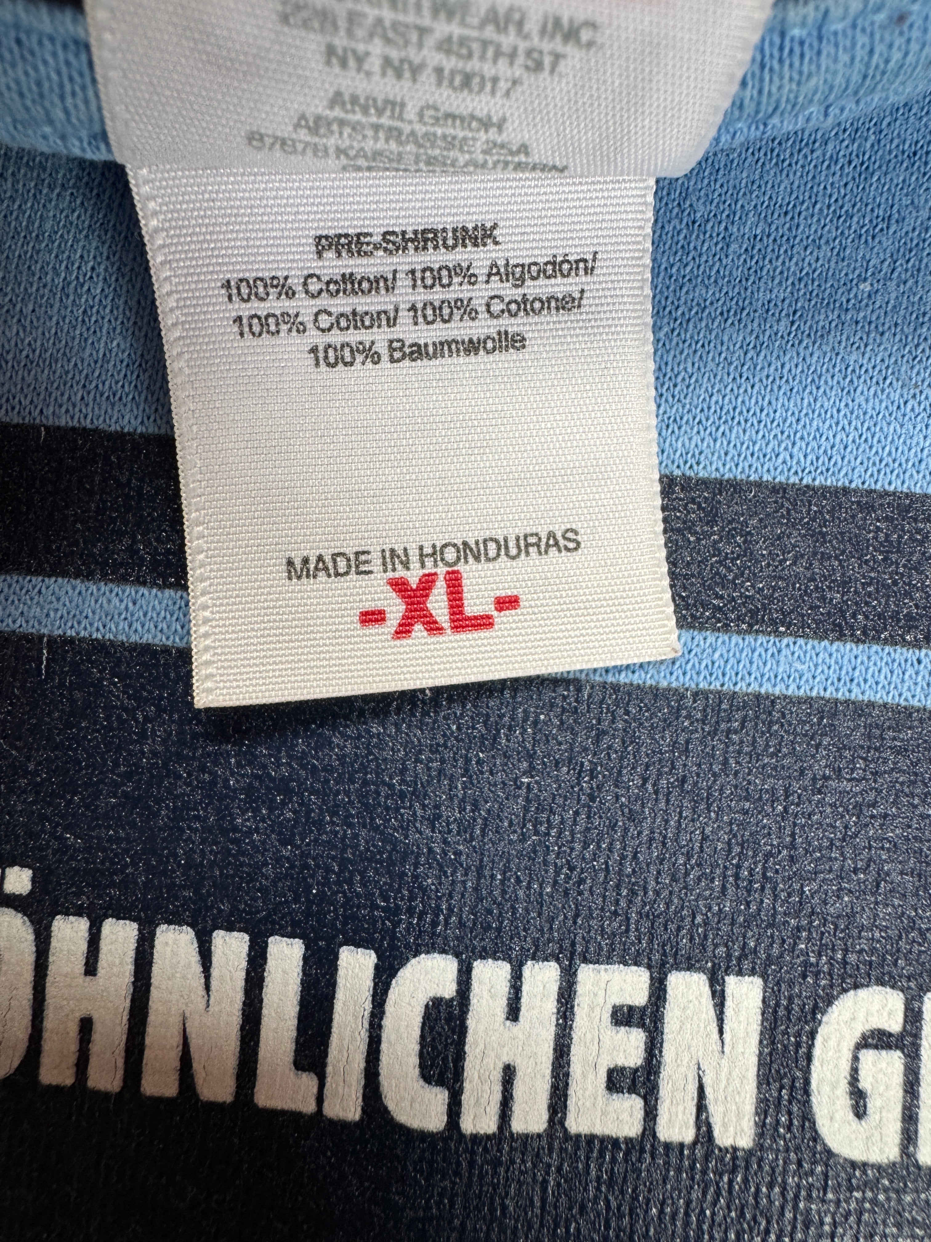 00s Anvil Ringer Shirt Die Liga der gewöhnlichen Gentlemen Blau XL
