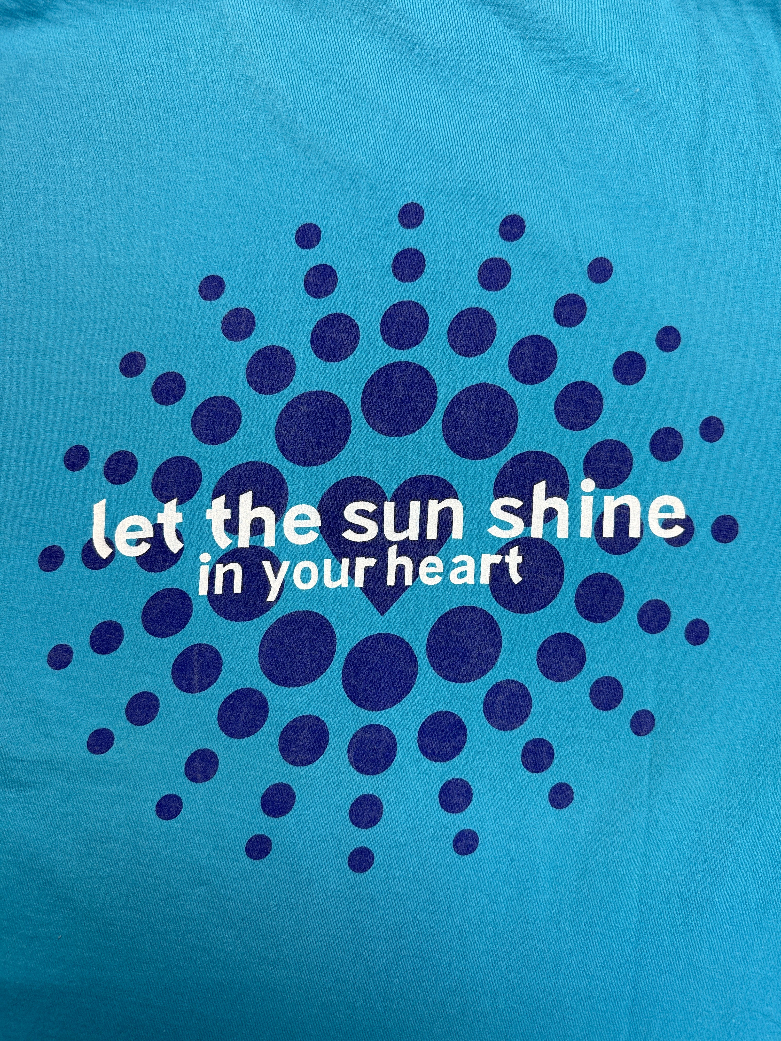 Rare! 1997 Love Parade Shirt Berlin 12.07. "Let the sun shine in your heart" Blau XL