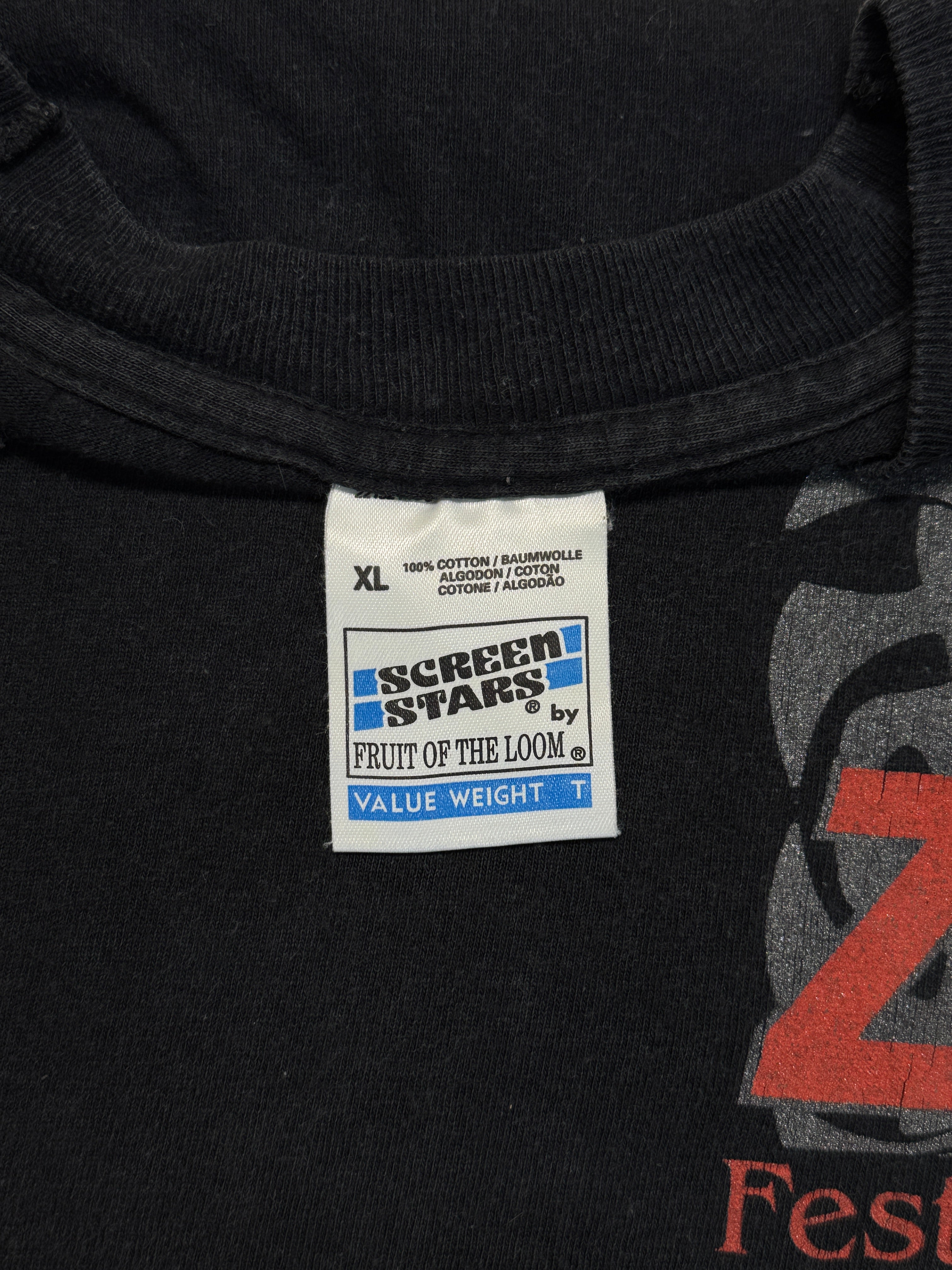 1998 Screen Stars Shirt Zillo Festival Schwarz XL