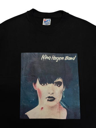 90s Hanes Shirt Nina Hagen Band Single Stitch Made In USA Schwarz XL