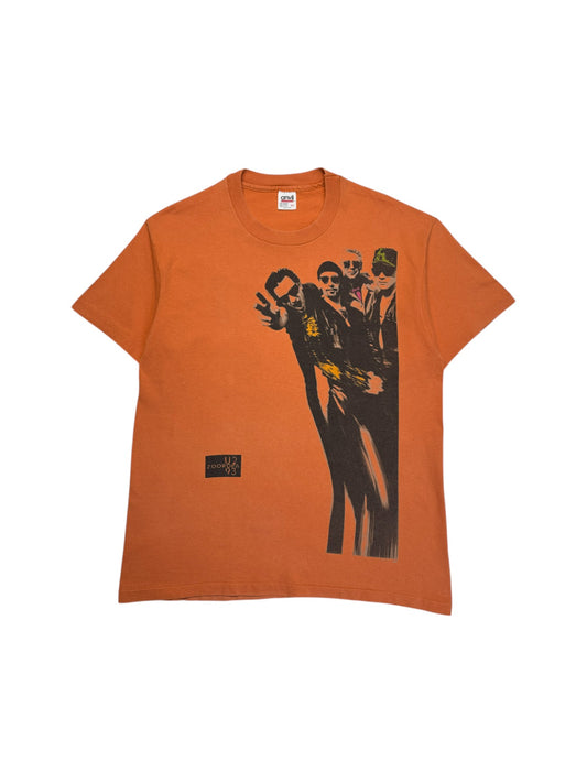 1993 Anvil Shirt U2 "Zooropa" Single Stitch Made In USA Orange XL