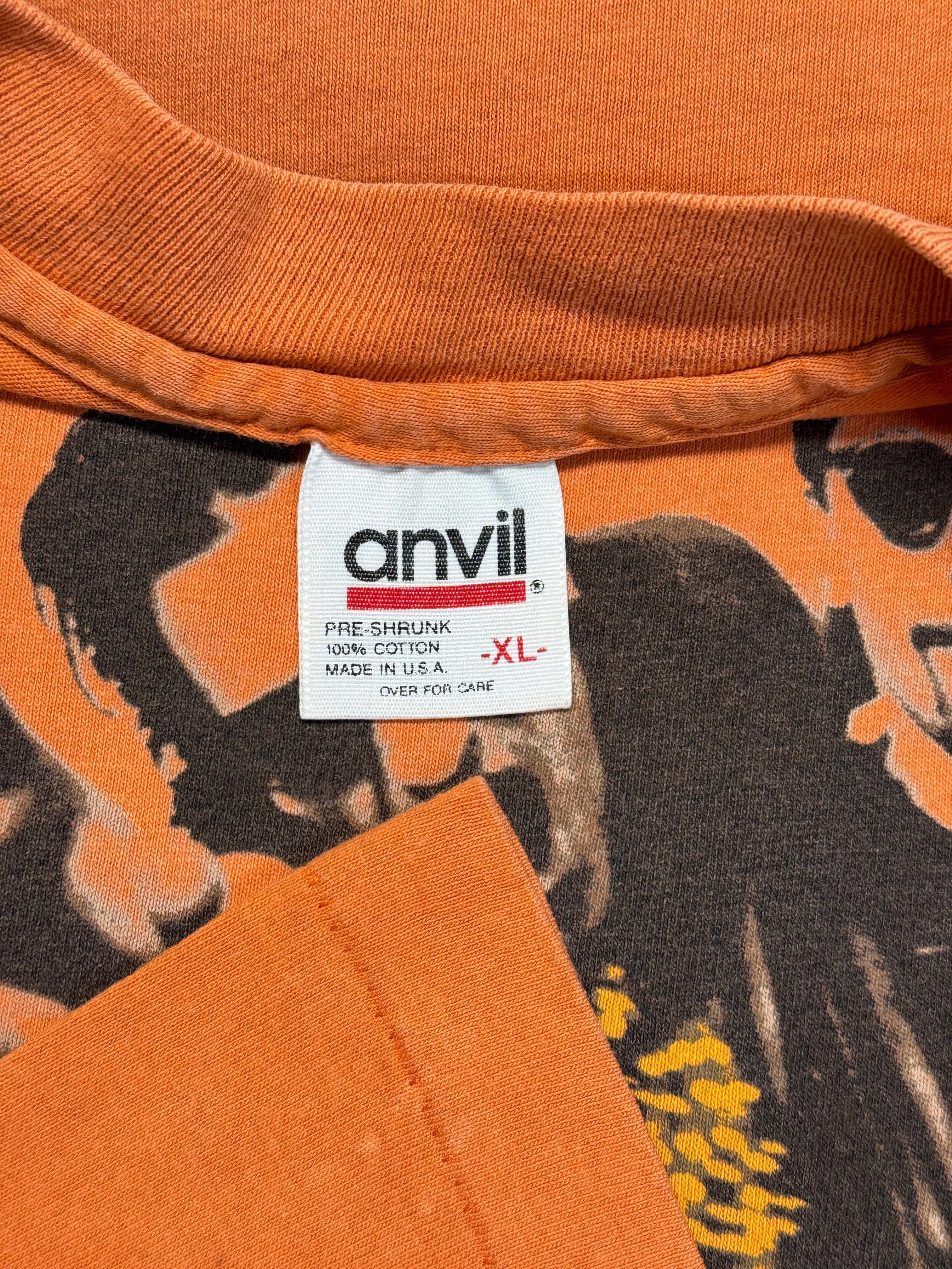 1993 Anvil Shirt U2 "Zooropa" Single Stitch Made In USA Orange XL