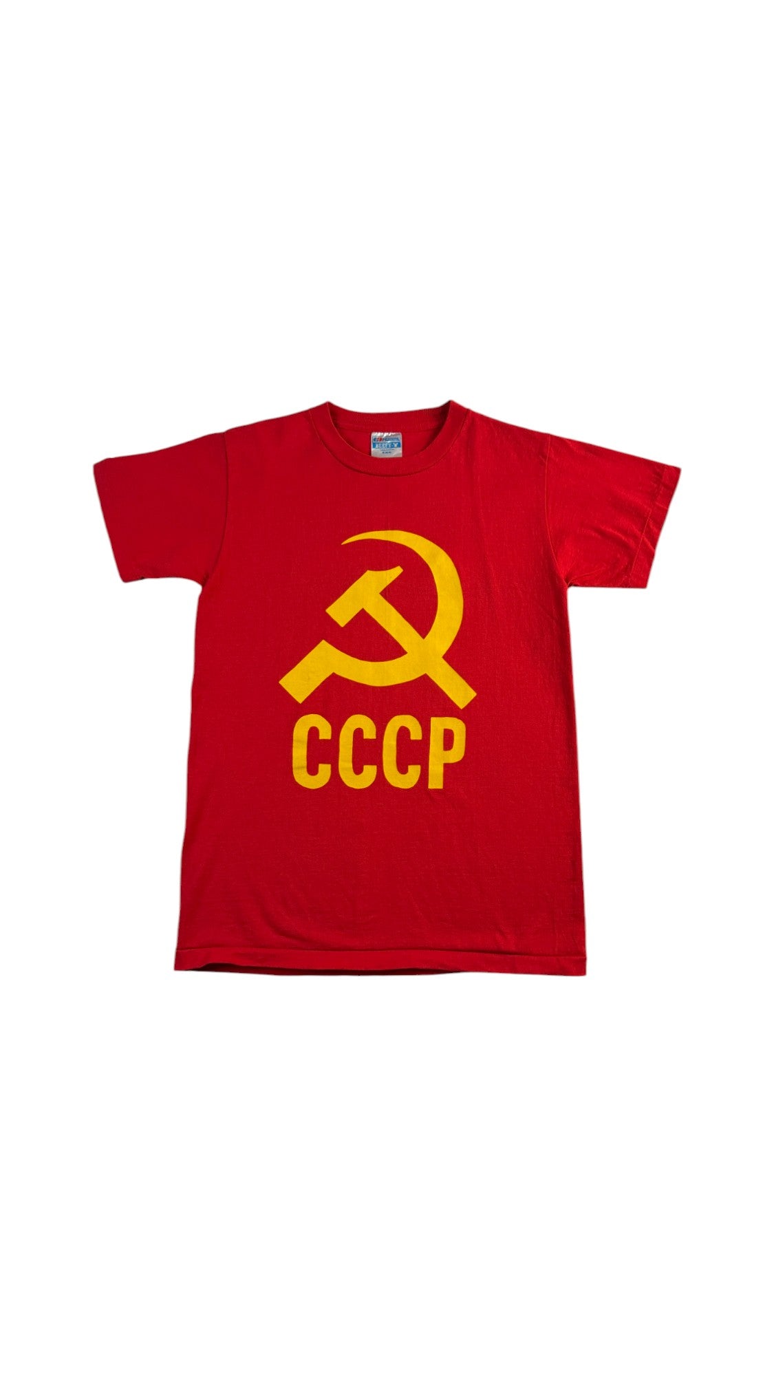 Vintage Hanes Shirt 90s CCCP Hammer und Sichel Single Stitch Rot M - RareRags