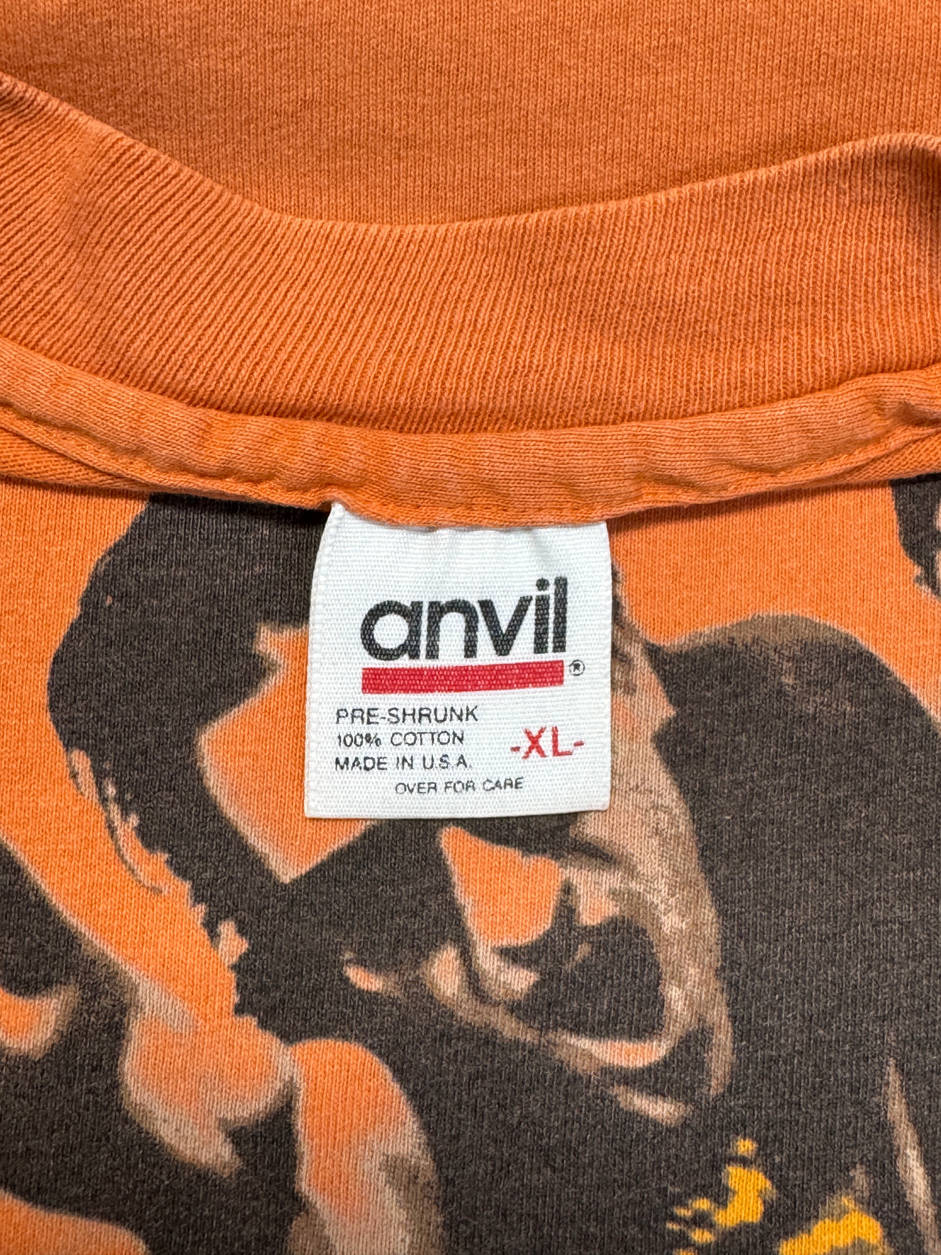 1993 Anvil Shirt U2 "Zooropa" Single Stitch Made In USA Orange XL