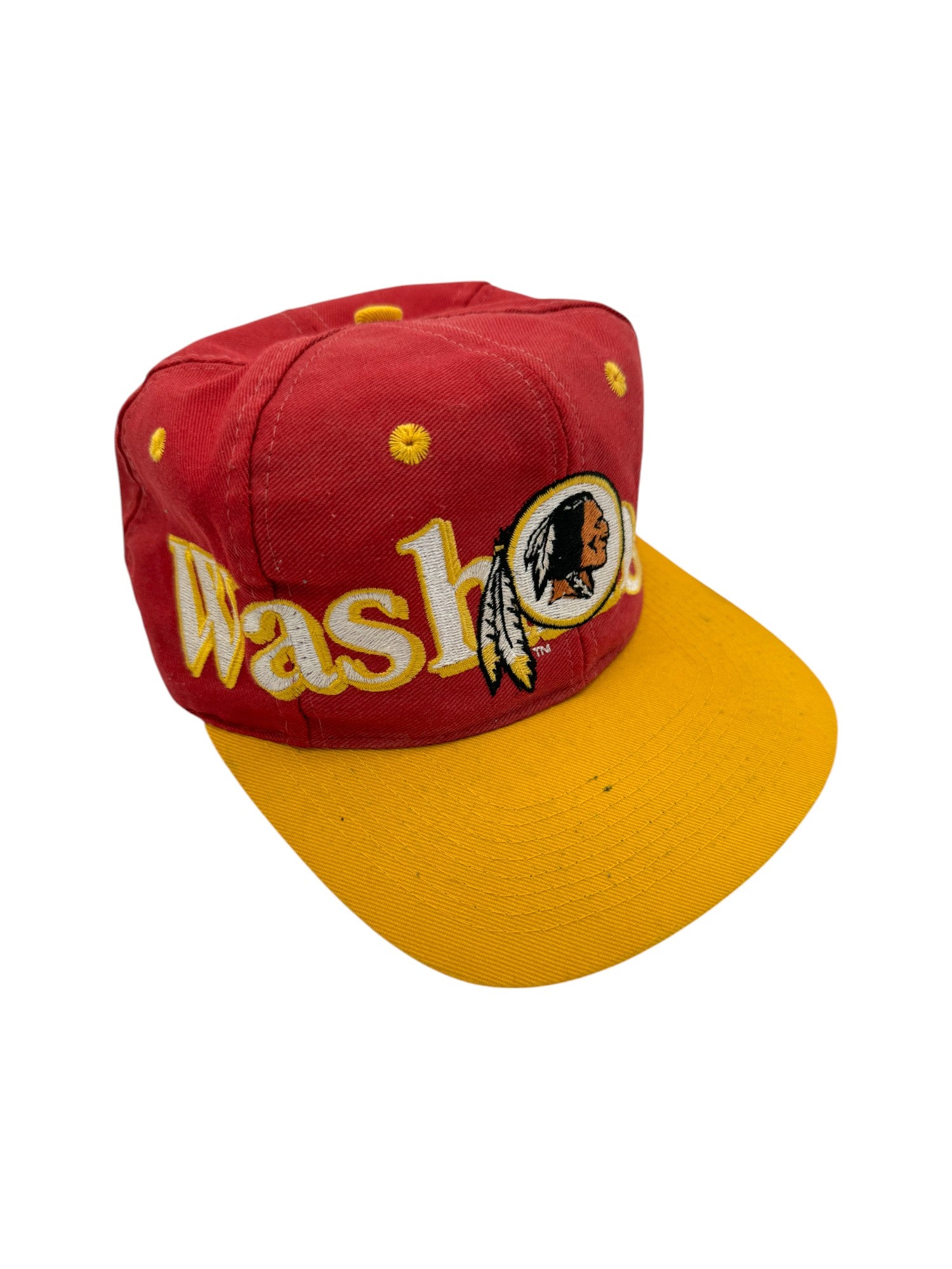 Vintage Logo 7 Cap 90s Washington Redskins NFL Rot One Size