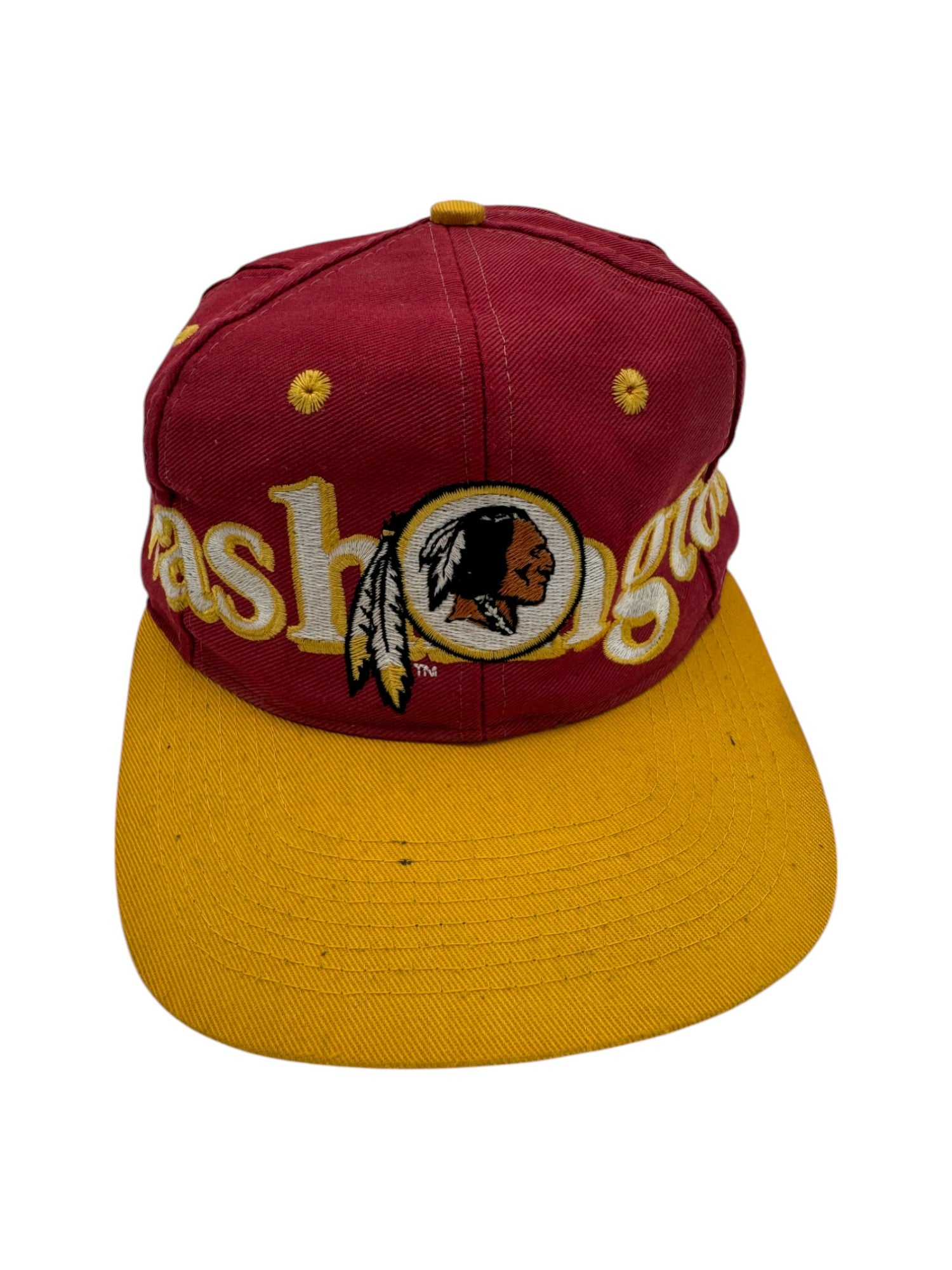 Vintage Logo 7 Cap 90s Washington Redskins NFL Rot One Size