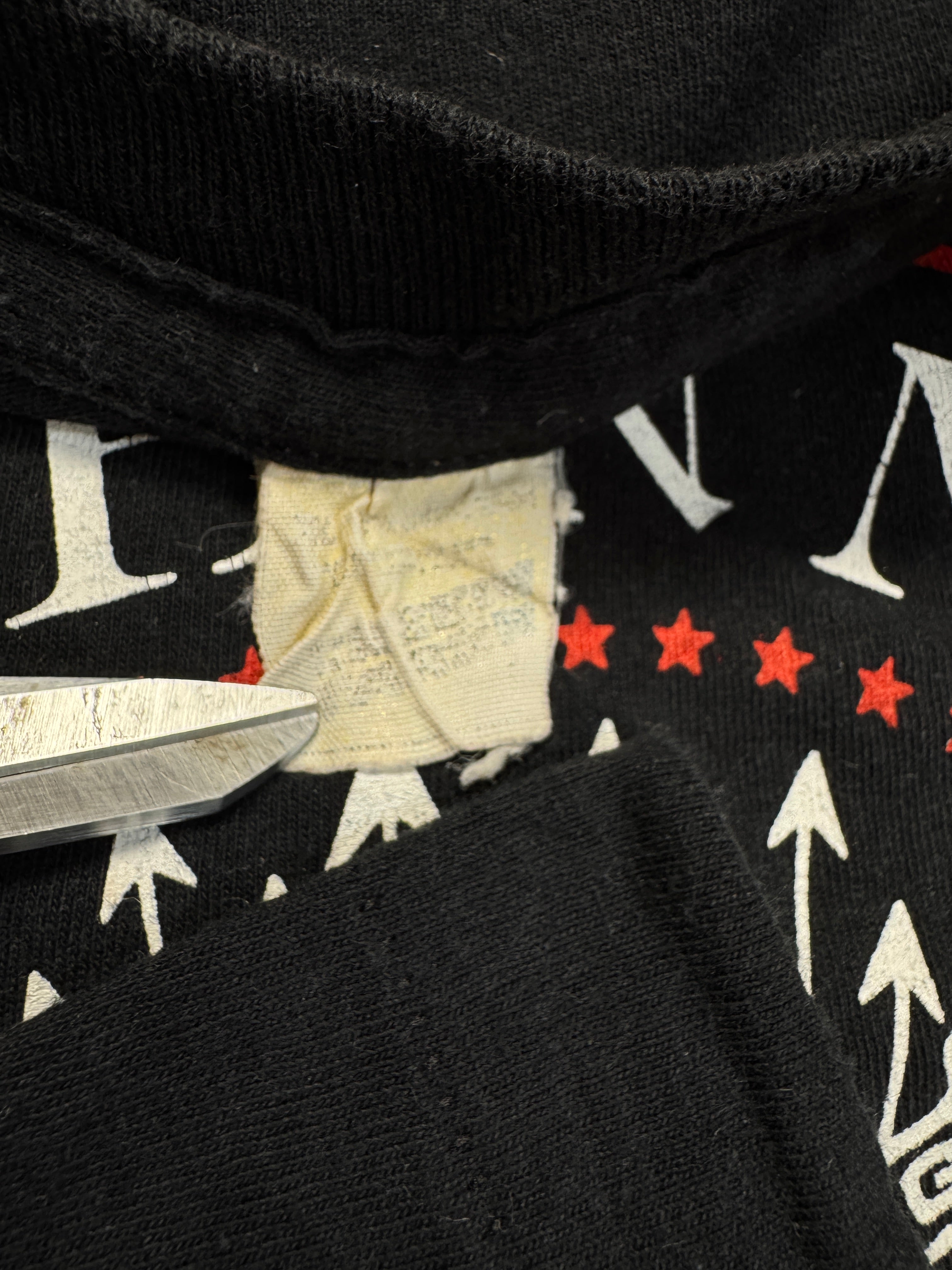 90s Screen Stars Shirt Ramones "Hex Ho Lets Go" Single Stitch Schwarz XL