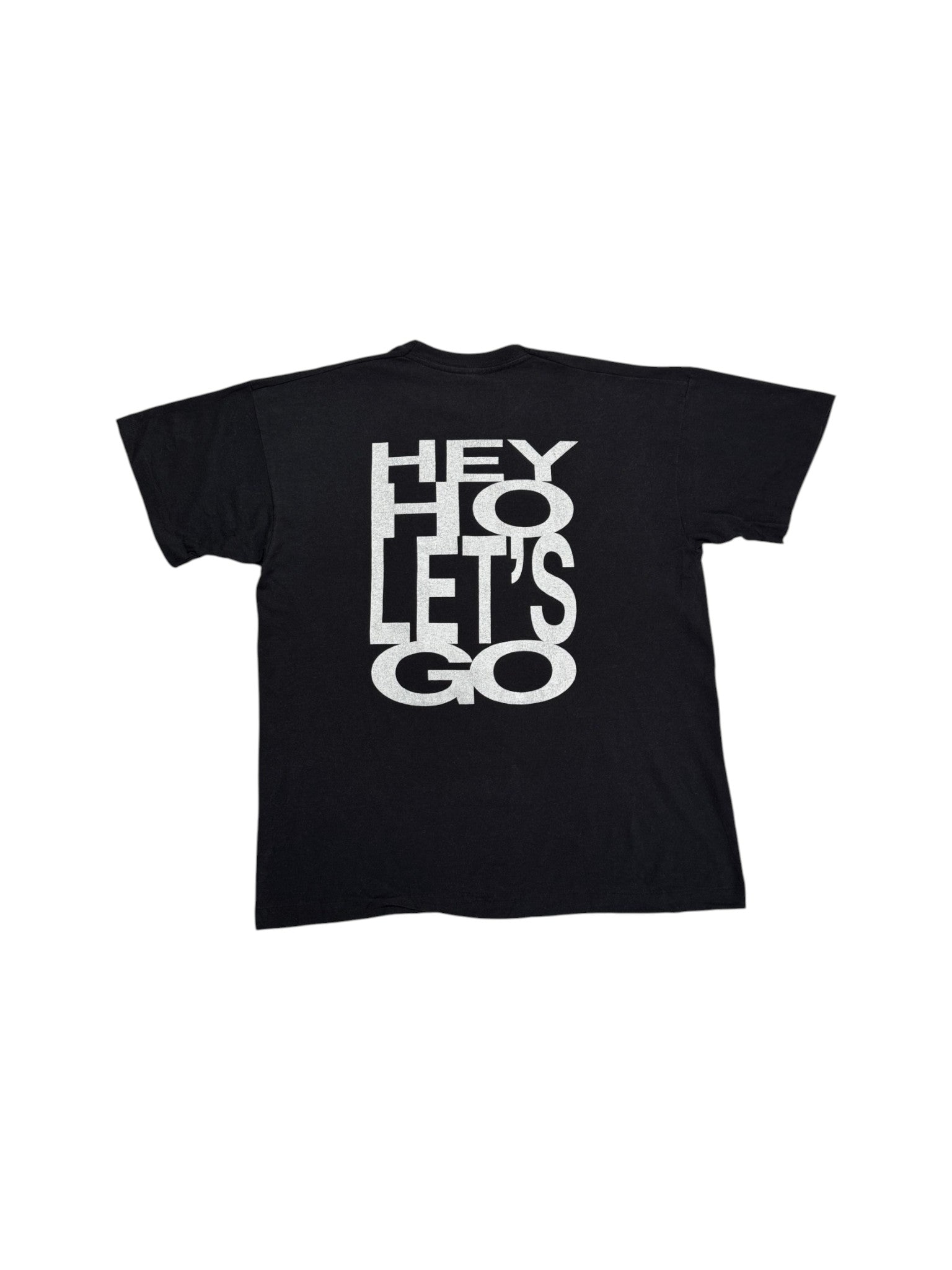 90s Screen Stars Shirt Ramones "Hex Ho Lets Go" Single Stitch Schwarz XL
