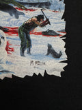 2008 Fruit Of The Loom Shirt The Canadians "Killing Seals" Tour Schwarz M