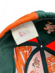 Vintage Drew Pearson Cap 90s Miami Hurricanes NFL University College Grün Orange One Size